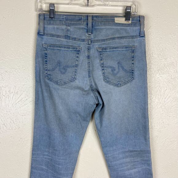 AG Adriano Goldschmied Farrah Skinny Ankle Jeans Sz 28 Stepped Hem Skylight Wash - Picture 6 of 11